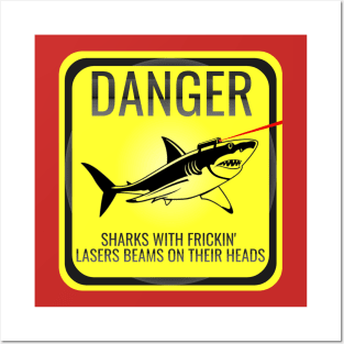 Sharks With Frickin' Laser Beams Posters and Art